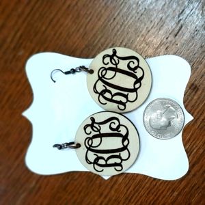 Earrings monogrammed